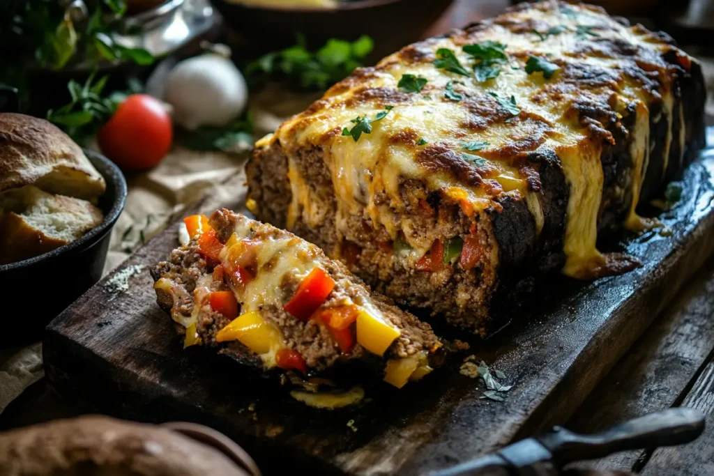 Philly cheesesteak meatloaf