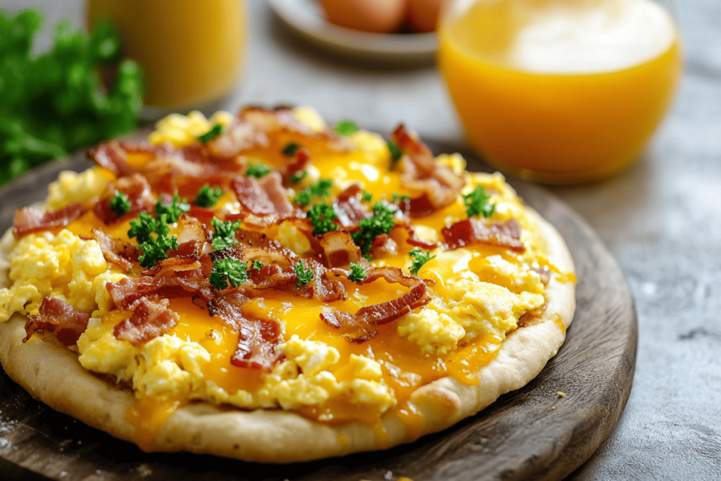 Breakfast English Muffin Pizza