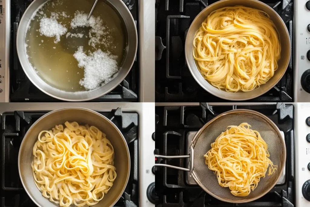 Steps to cook pasta perfectly for a seafood pasta dish