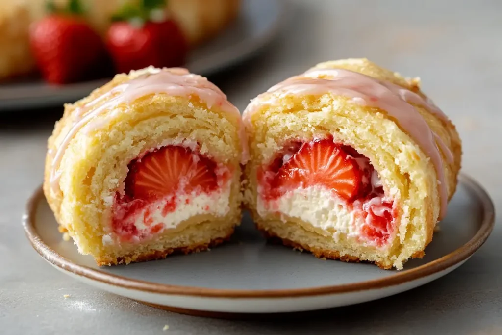  Inside View of Strawberry Shortcake Cheesecake Roll