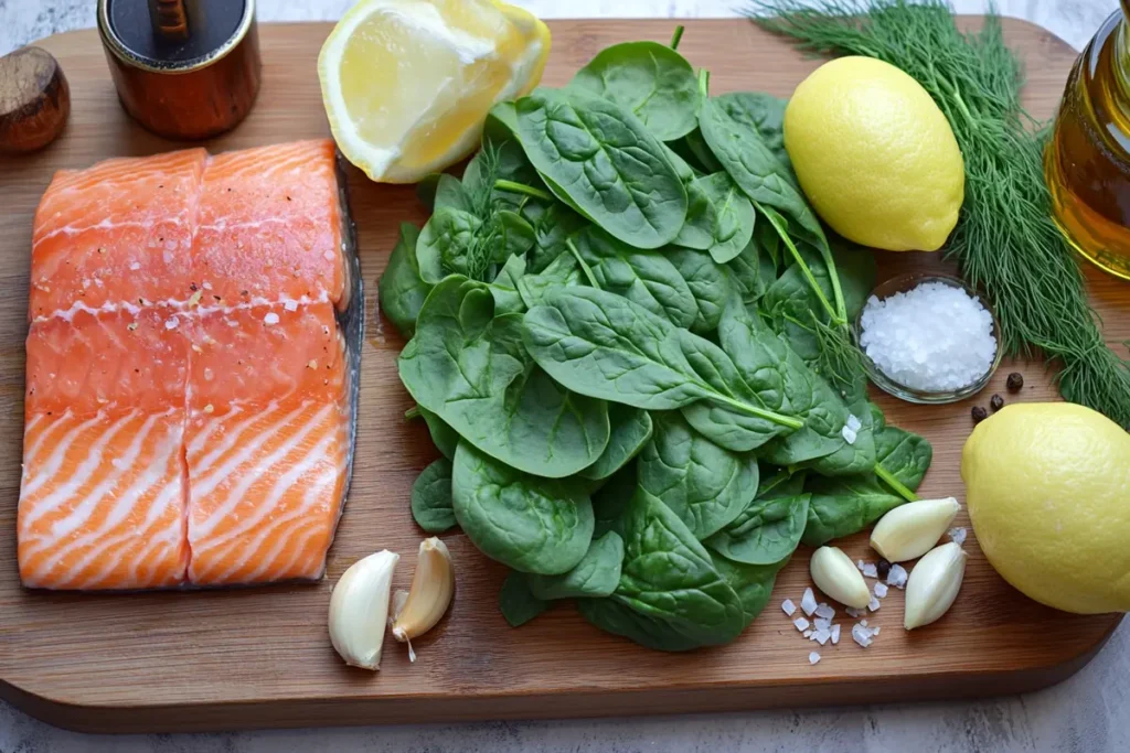  Ingredients for Salmon Spinach Recipe