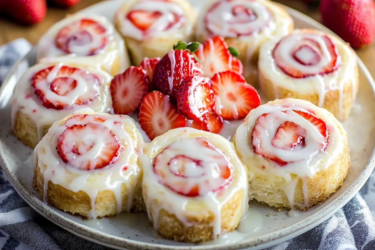 Delicious Strawberry Shortcake Cheesecake Rolls